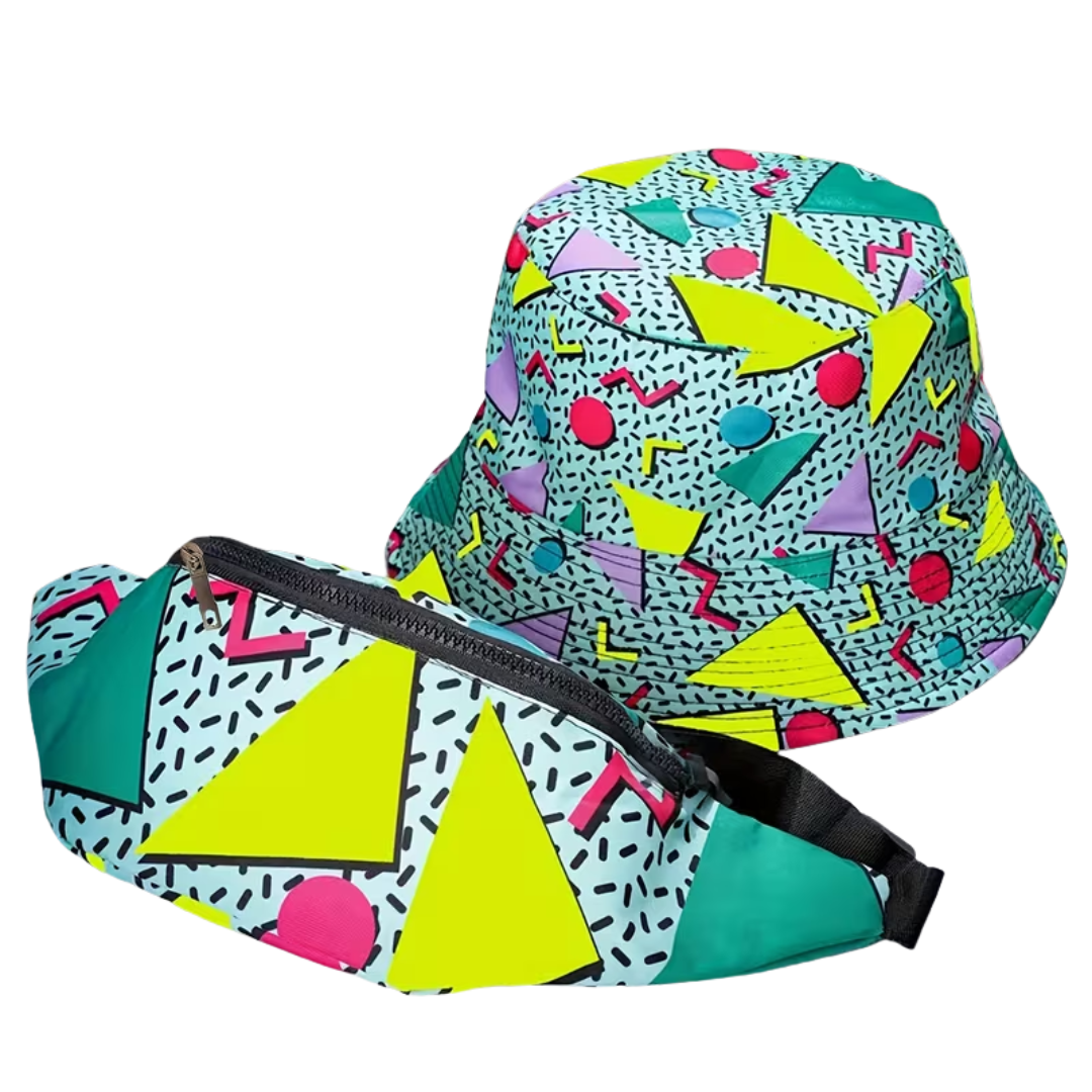 90s Retro Set Fischerhut mit Bauchtasche - TwentyFourParty