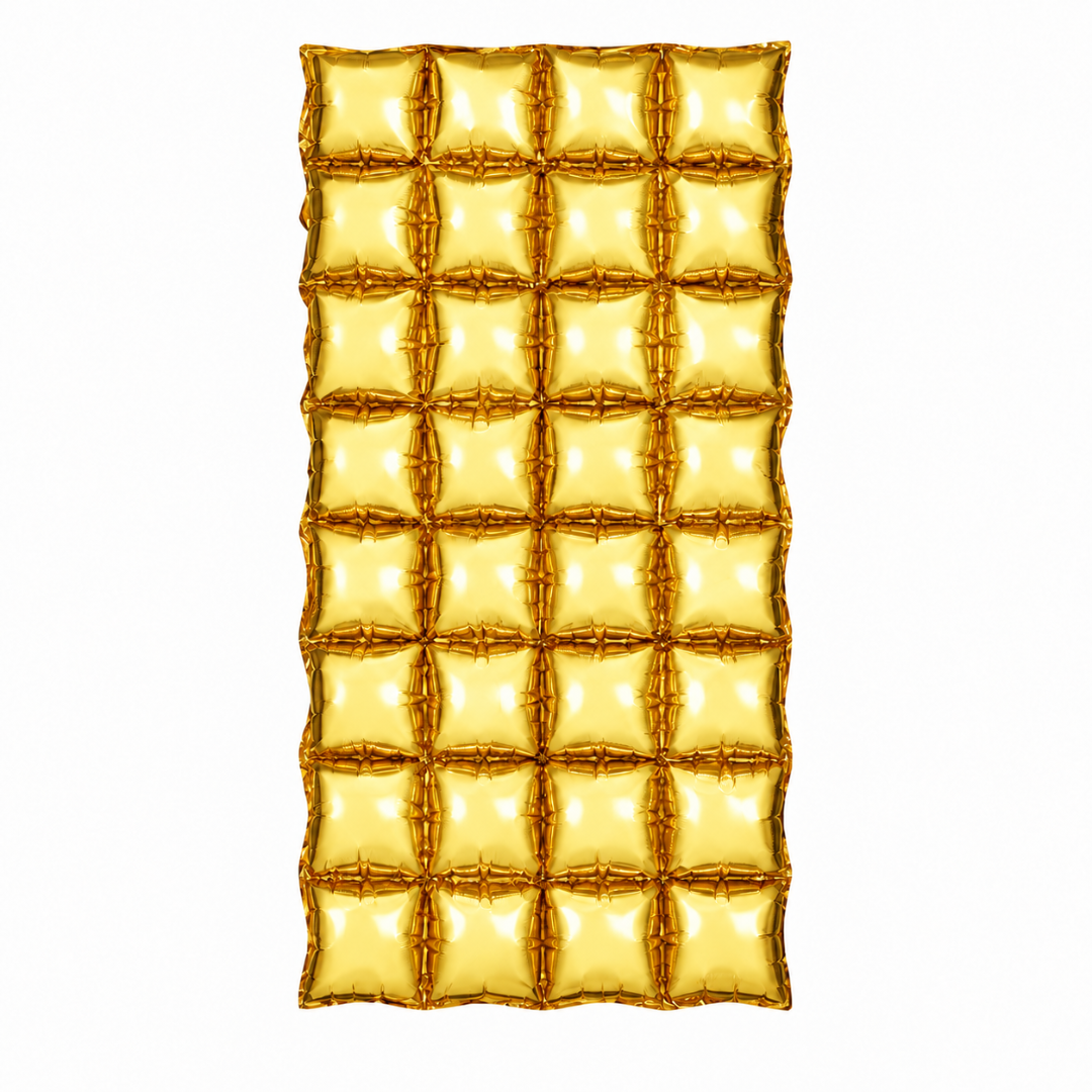 Aufblasbarer Folienvorhang Gold 72 x 143 cm