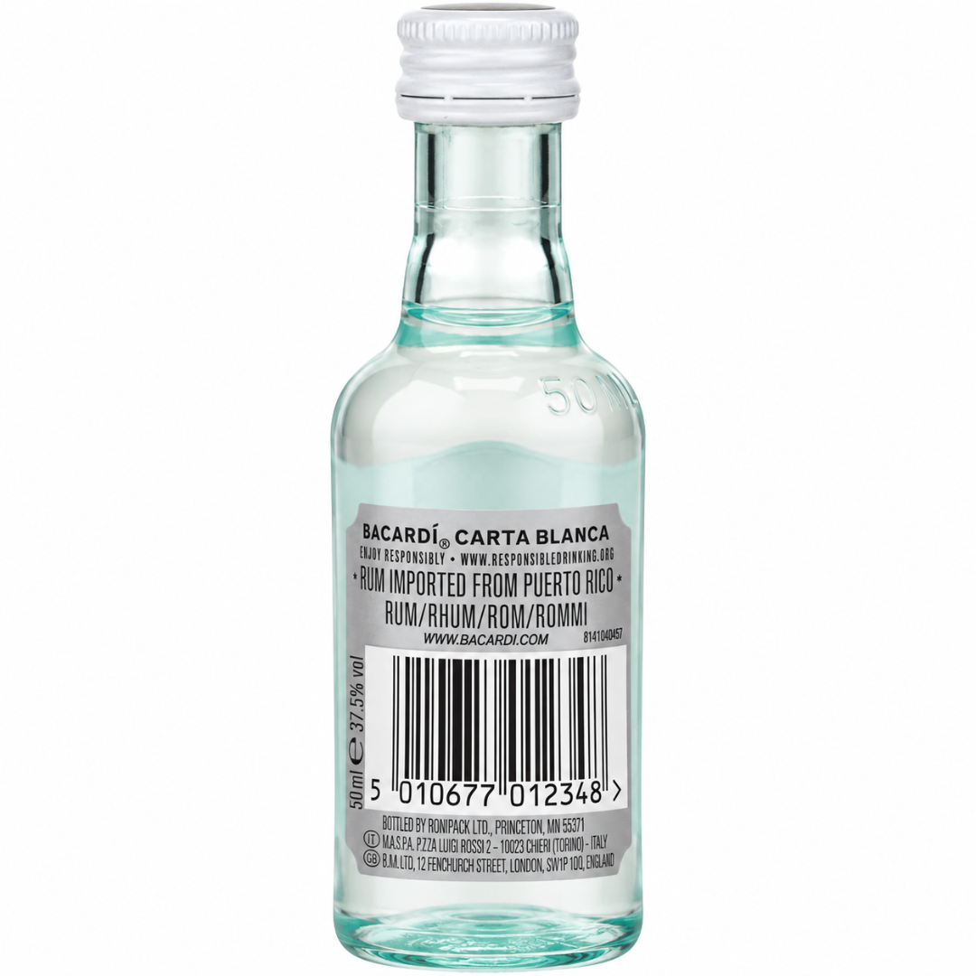 Bacardi Carta Blanca Rum Mini PET 0,05 l