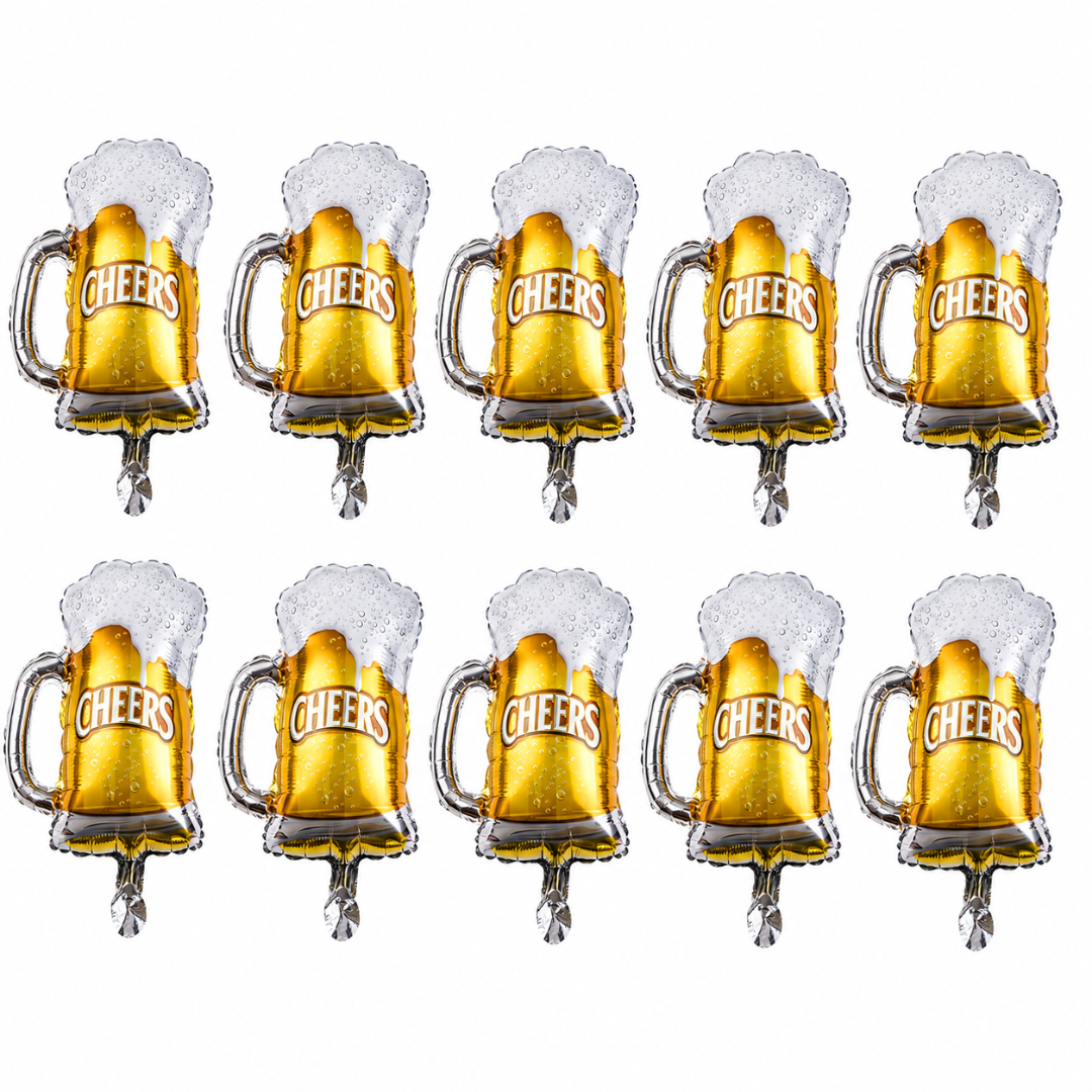 Bierkrug Folienballons Cheers 10 Stück
