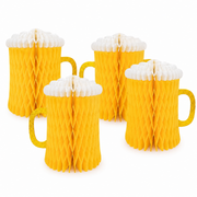 Bierkrug Wabendeko 4 Stück