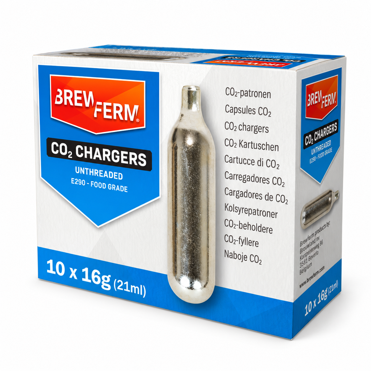 CO2-Kartuschen 16 g 10er-Pack – Kapseln für Keggo Mini Keg & Zapfanlagen