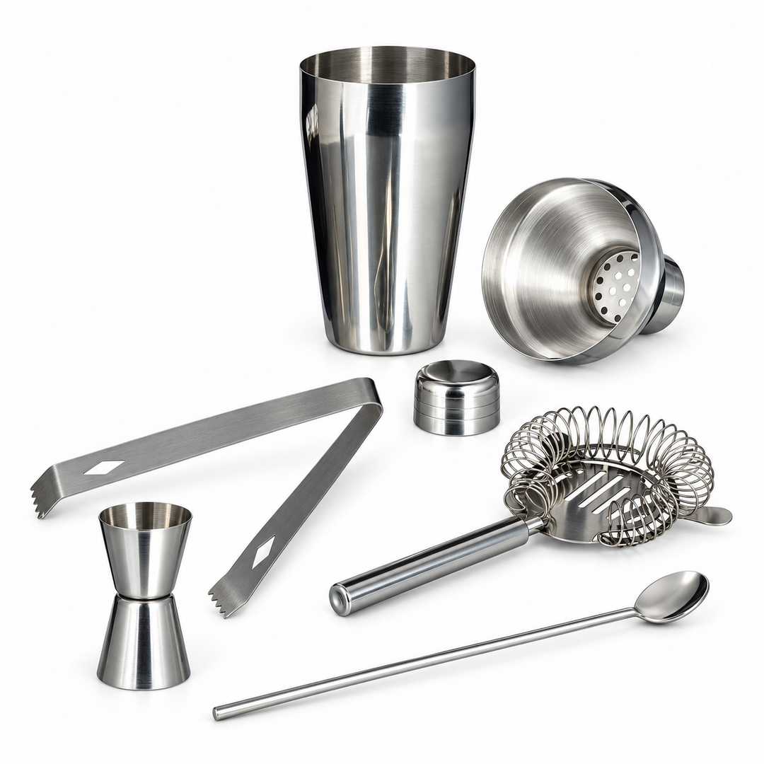 Cocktail Shaker Set Edelstahl 5-teilig