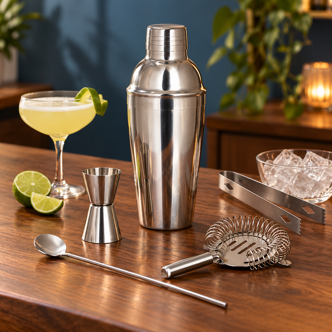 Cocktail Shaker Set Edelstahl 5-teilig