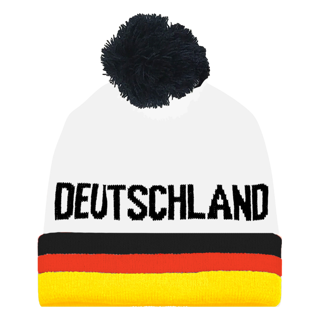Deutschland Fanmütze mit Bommel