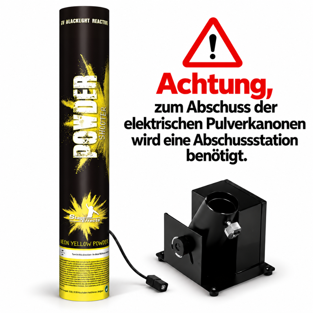 Elektrische Pulverkanone 40 cm Gelb