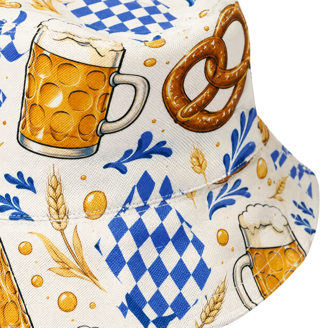 Fischerhut mit Bayrischer Raute und Bier Motiv