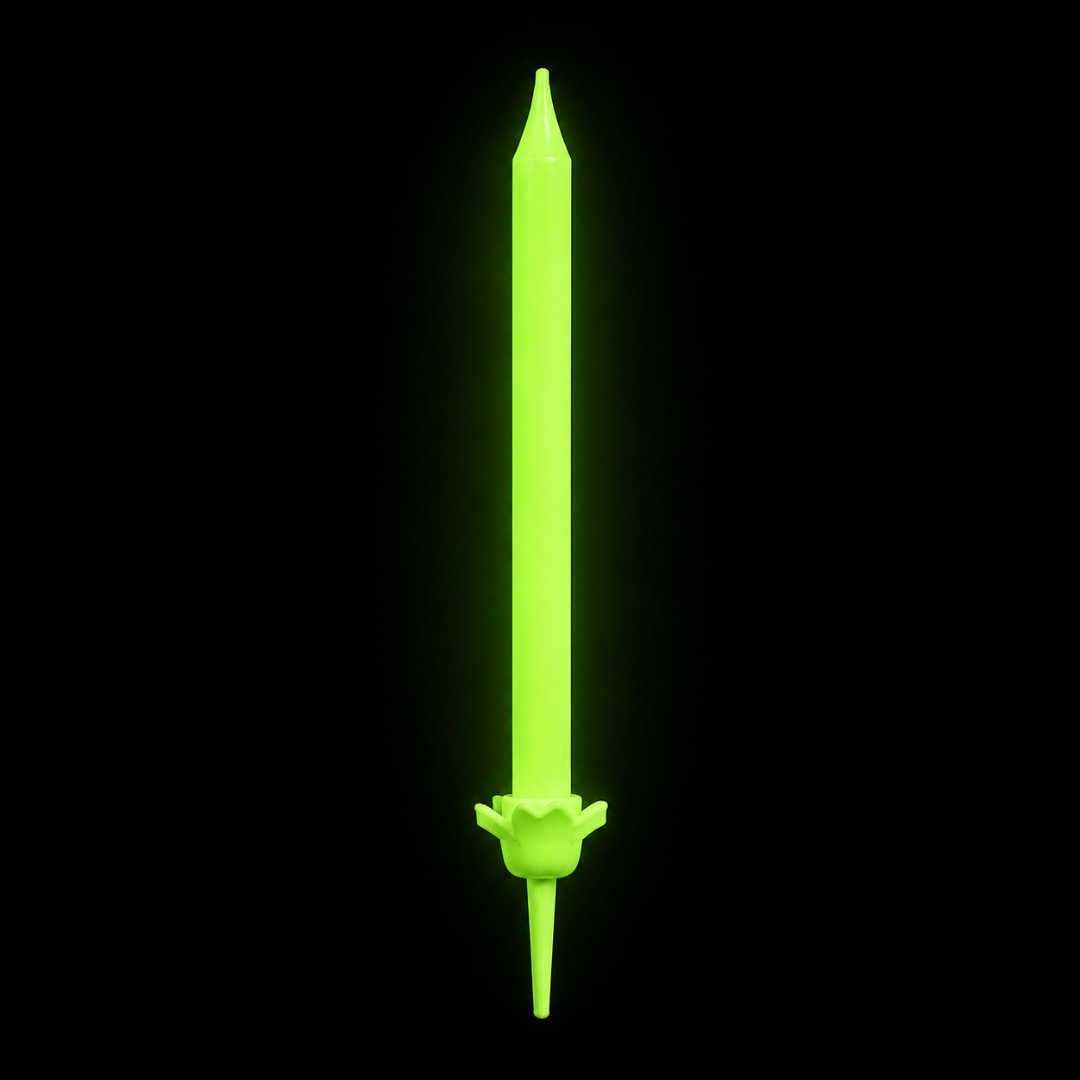 Fluoreszierende Kerzen mit Halter 10 Stück