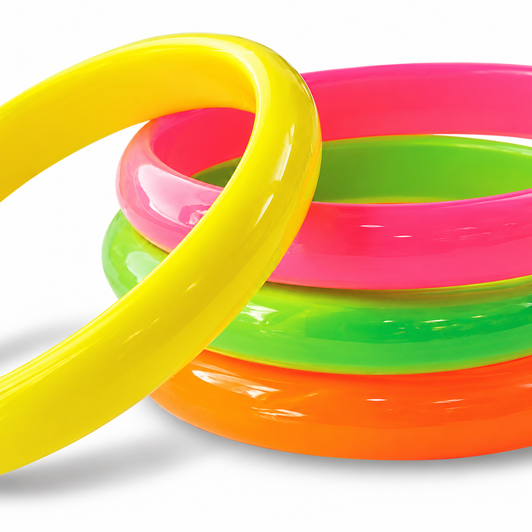 Fluoreszierende Neon Armbänder 4 Stück