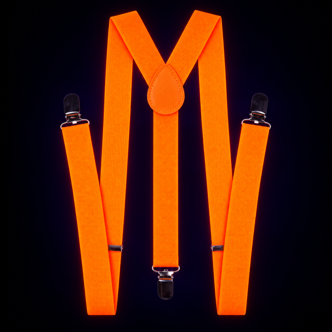 Fluoreszierende Neon Hosenträger Orange