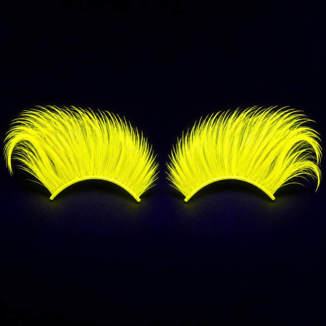 Fluoreszierende Neon Wimpern Gelb