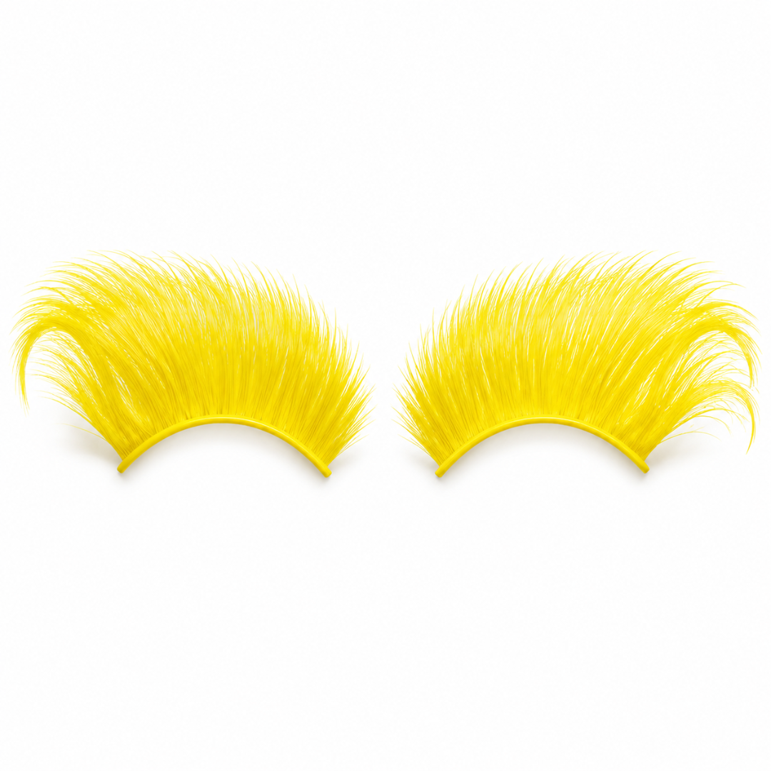 Fluoreszierende Neon Wimpern Gelb