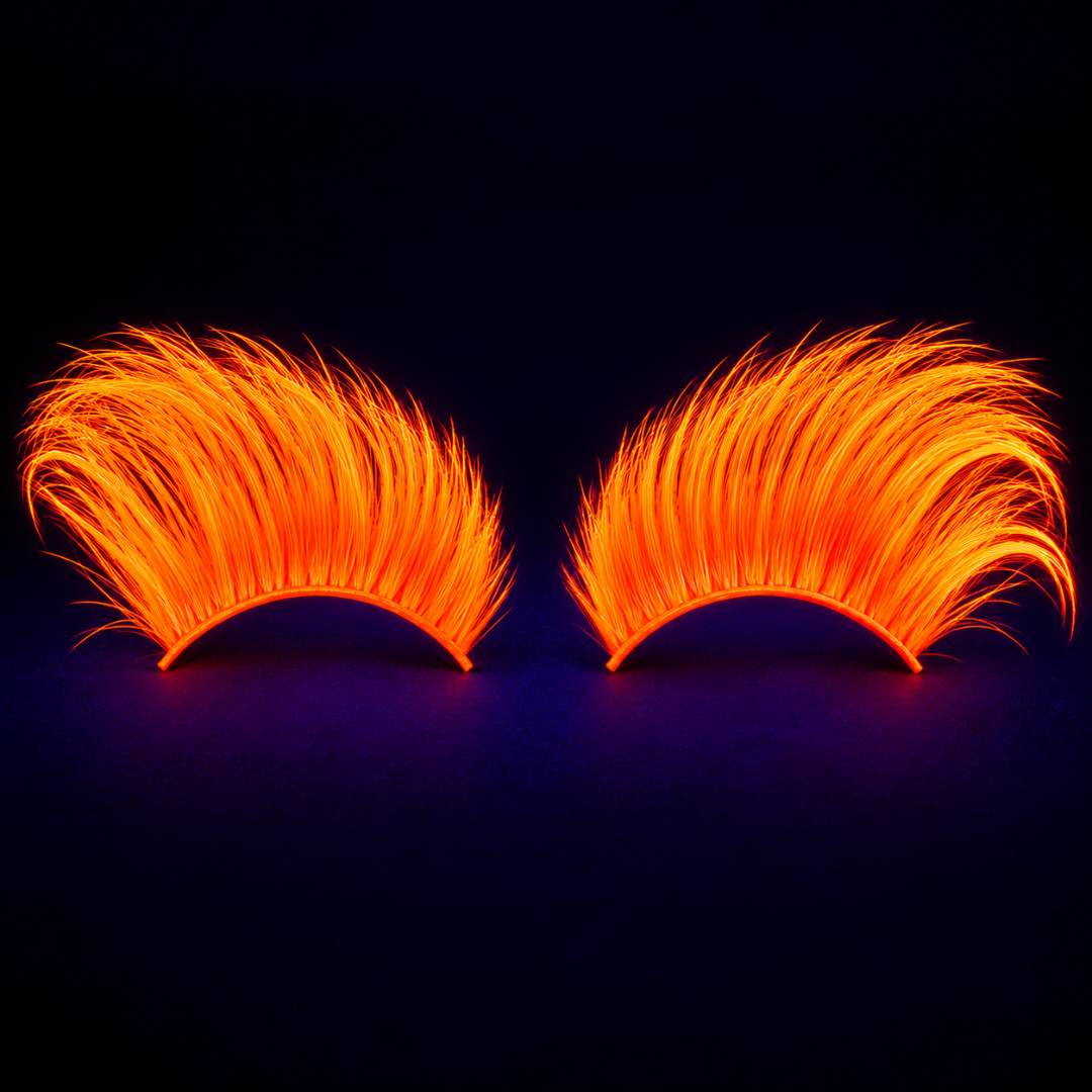 Fluoreszierende Neon Wimpern Orange