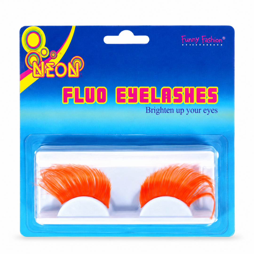 Fluoreszierende Neon Wimpern Orange