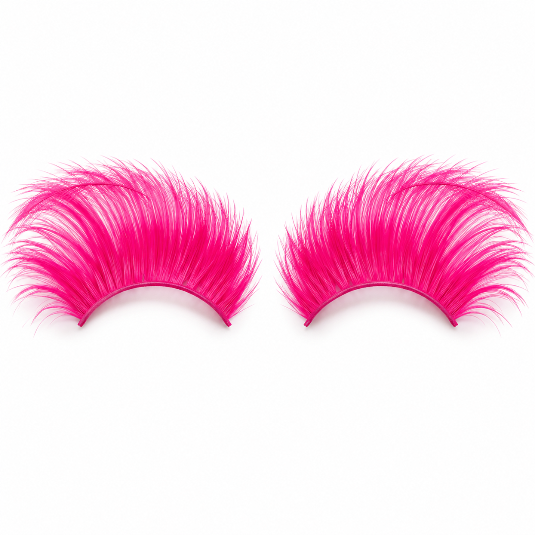 Fluoreszierende Neon Wimpern Pink