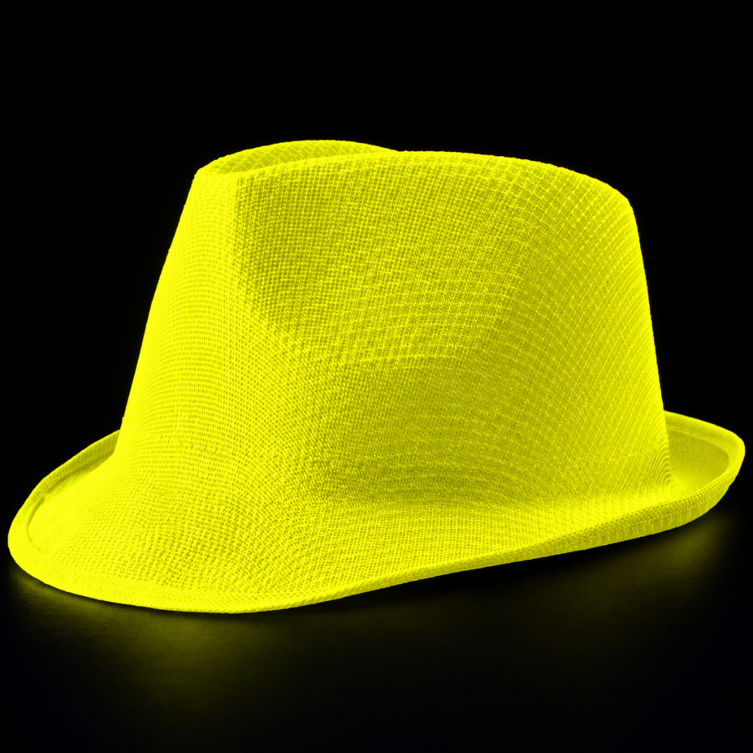 Fluoreszierender Neon Hut Gelb
