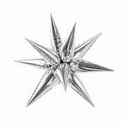 Folienballon 3D Stern Silber 70 cm