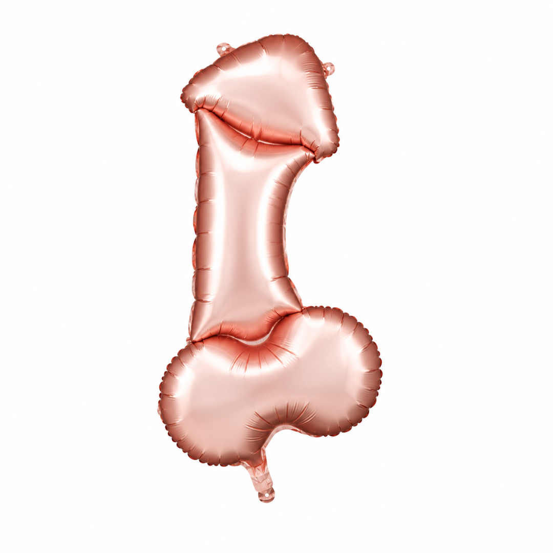 Folienballon Penis Roségold 46 x 88 cm