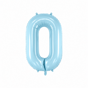 Folienballon Zahl Hellblau 86 cm