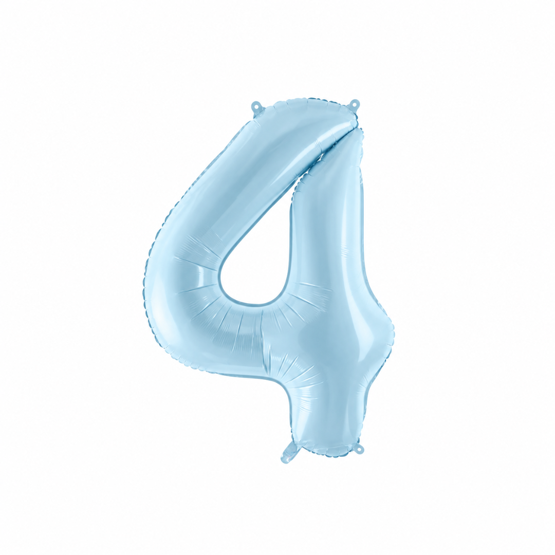 Folienballon Zahl Hellblau 86 cm