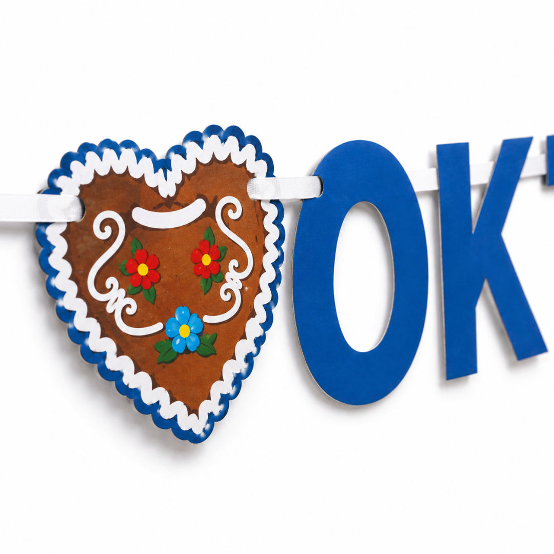 Girlande Oktoberfest mit Lebkuchenherzen