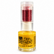Glitzer-Nagellack Gold mit rotem Glitzerpuder