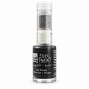 Glitzer-Nagellack Schwarz mit silbernem Glitzerpuder