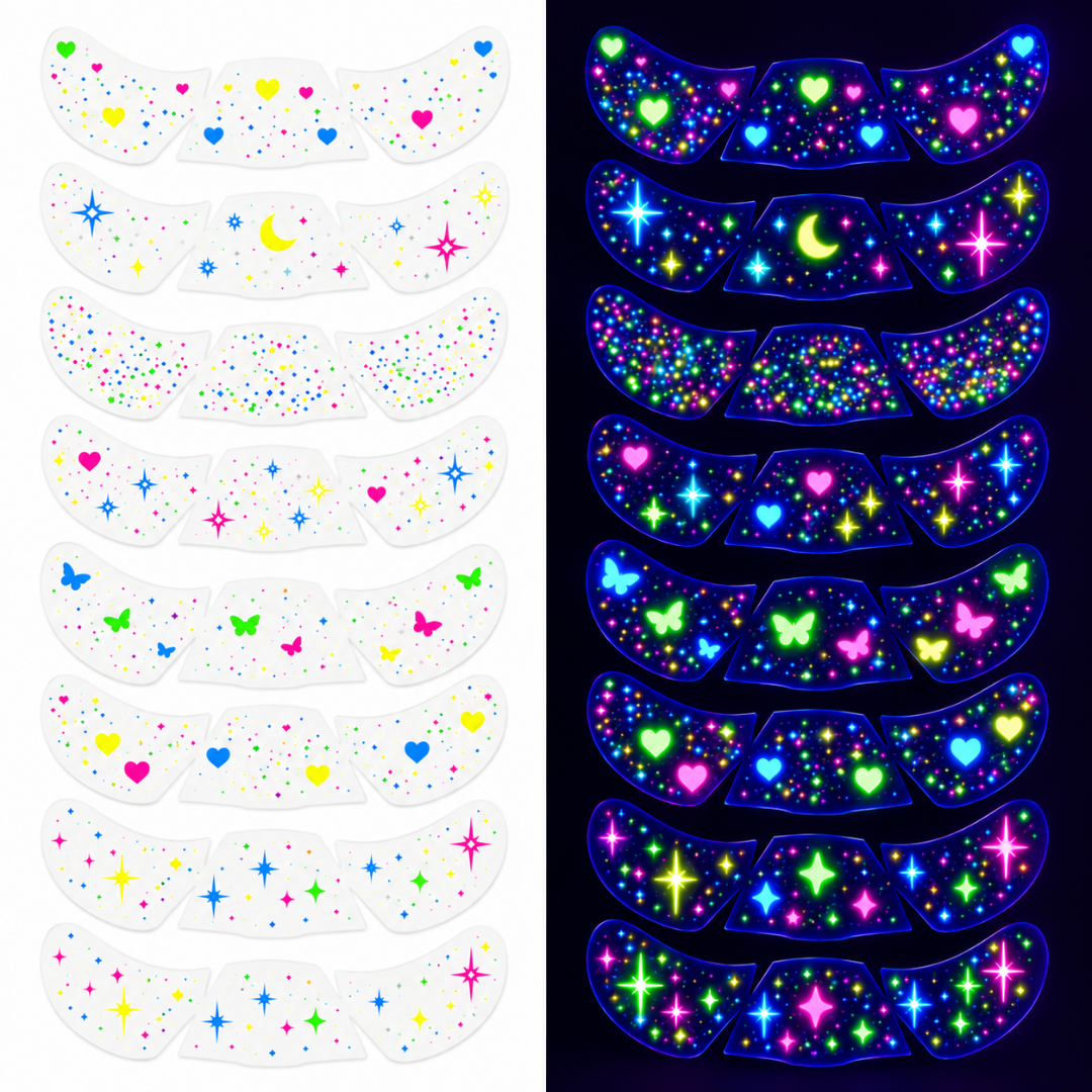Neon Sommersprossen Tattoos Glow in the Dark