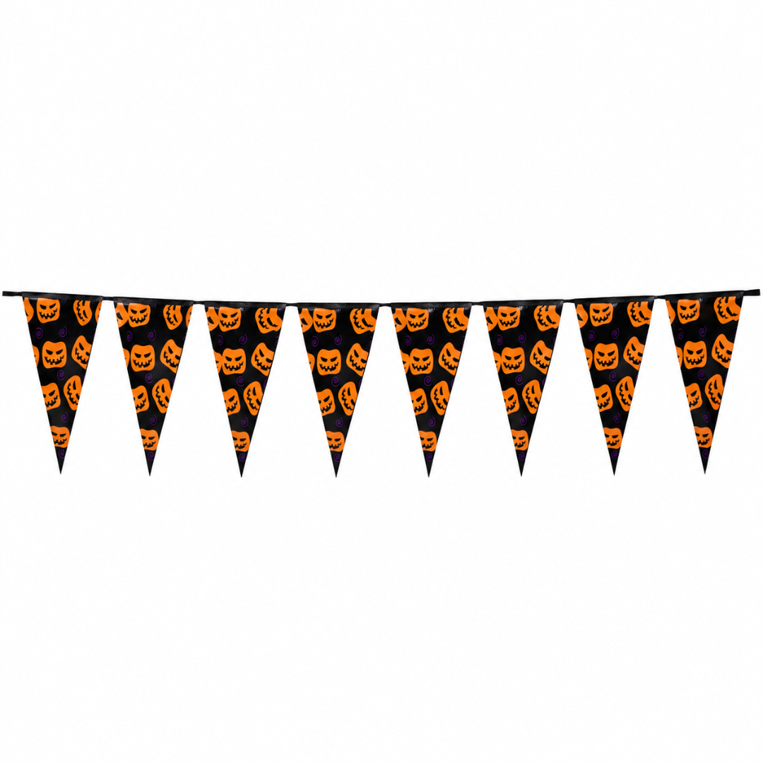 Halloween Wimpelgirlande Kürbis 3,90 m