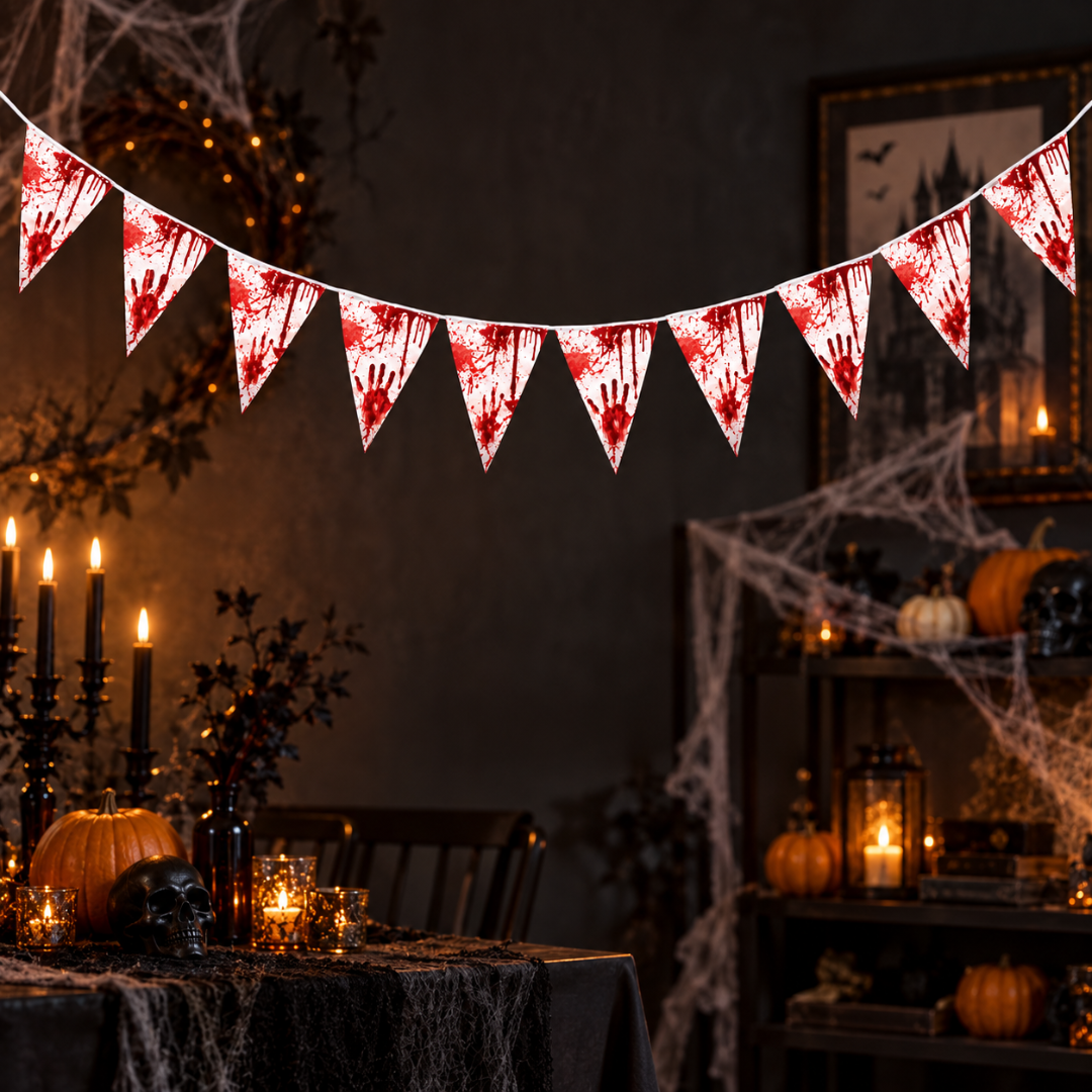 Halloween Wimpelkette Blut 5 m