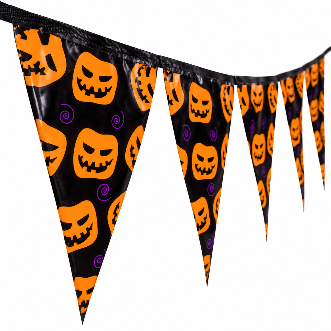 Halloween Wimpelgirlande Kürbis 3,90 m