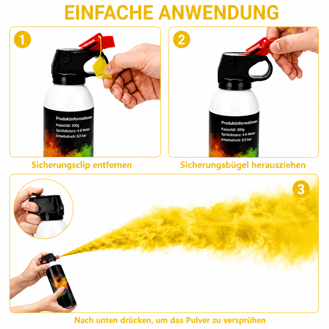 Holy Farbpulverlöscher Gelb 300 g – Spektakuläre gelbe Farbwolken