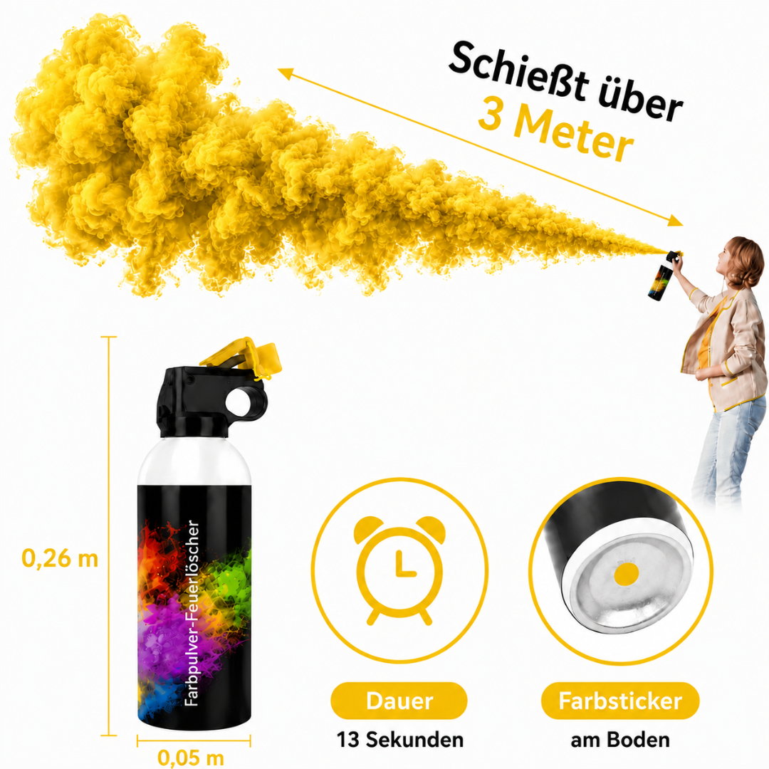Holy Farbpulverlöscher Gelb 300 g – Spektakuläre gelbe Farbwolken