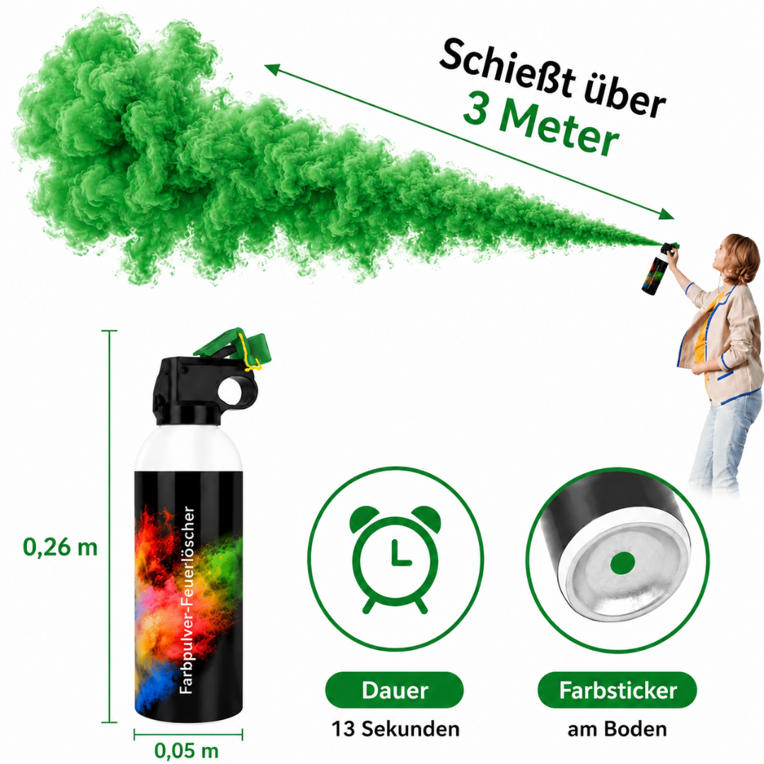 Holy Farbpulverlöscher Grün 300 g – Spektakuläre grüne Farbwolken