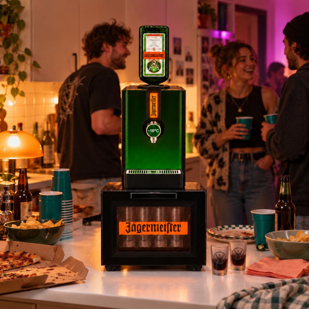 Jägermeister Party Set Tap Machine Shot Freezer & 6 Gläser