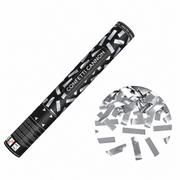 Konfettikanone Silber Metallic 40 cm