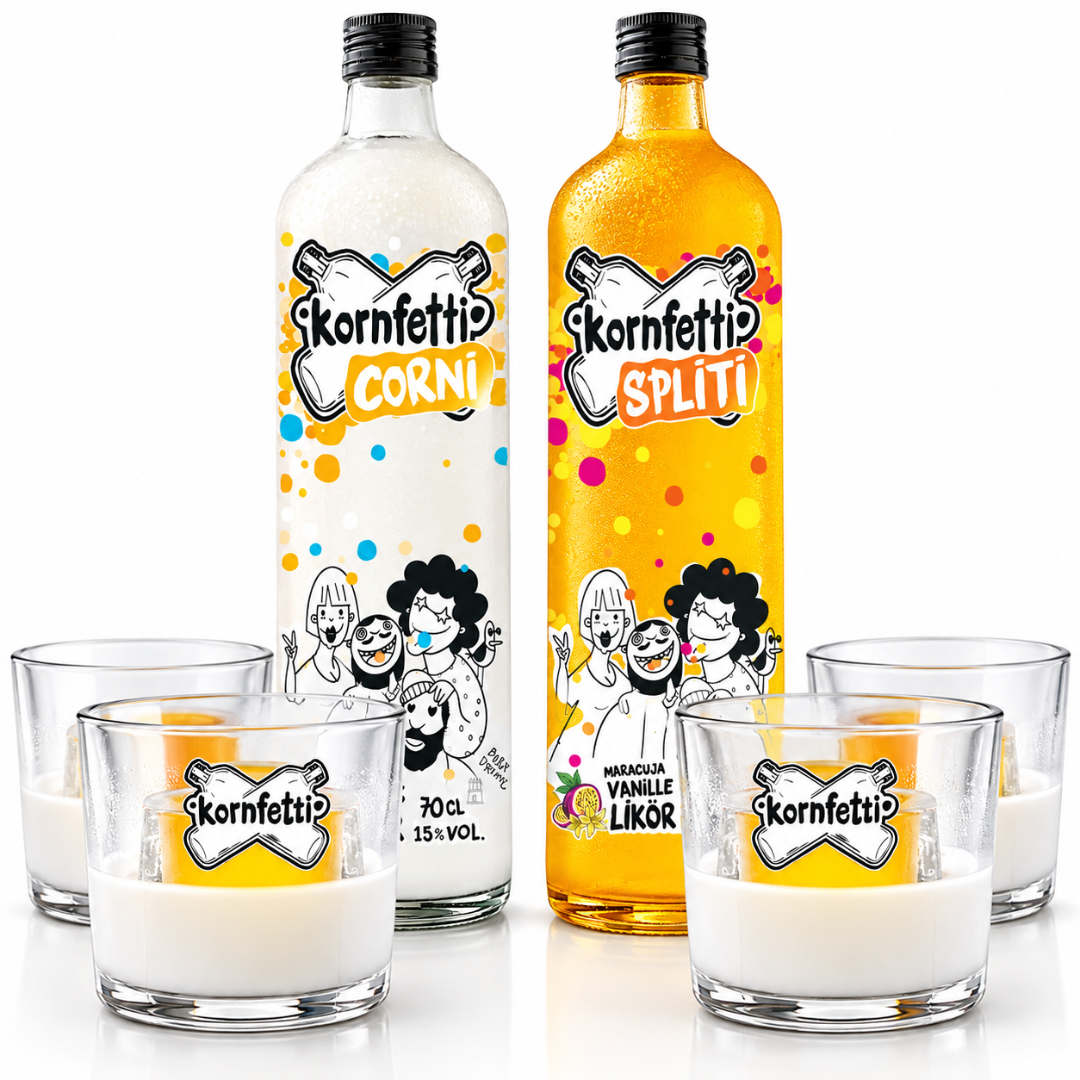 Kornfetti Corni Colada Bundle & 4 Bomb Gläser