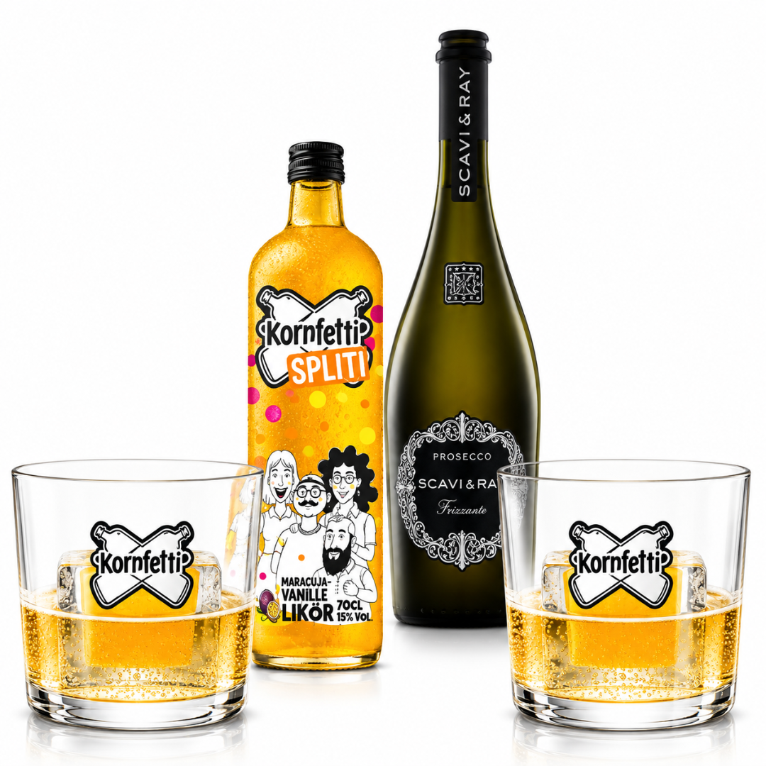 Kornfetti Spliti Bomb Set – Spliti, Prosecco & 2 Bomb Gläser