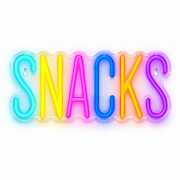LED Neon Schild SNACKS