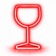 LED Neon Schild Weinglas Rot