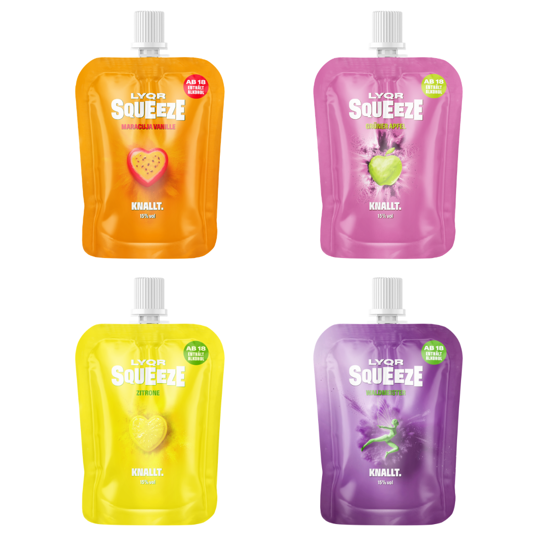 LYQR SQUEEZE Mix Set 4 Sorten – 30 ml Party Shots