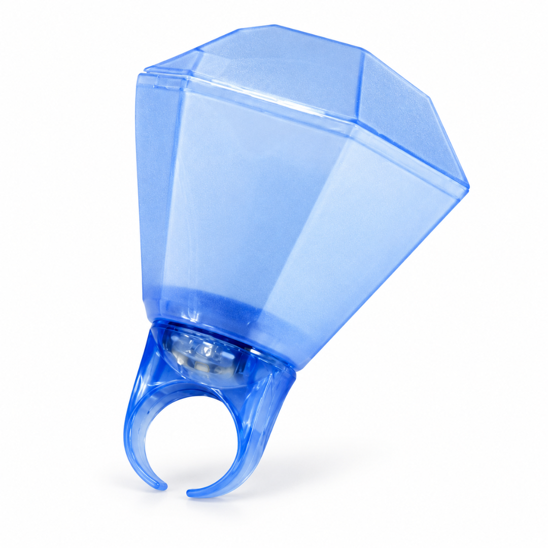 Leuchtring-Trinkglas Blau