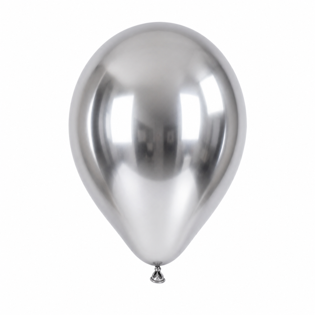 Luftballons Metallic 50 Stück Silber