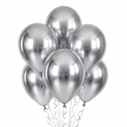 Luftballons Metallic 50 Stück Silber