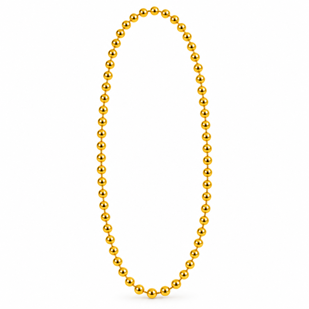 Mardi-Gras-Perlenkette Gold