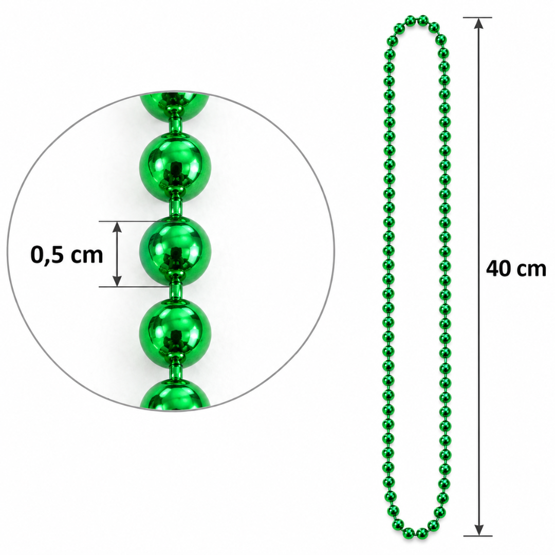 Mardi-Gras-Perlenkette Grün
