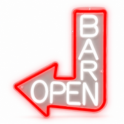 Neon-Schild BAR OPEN