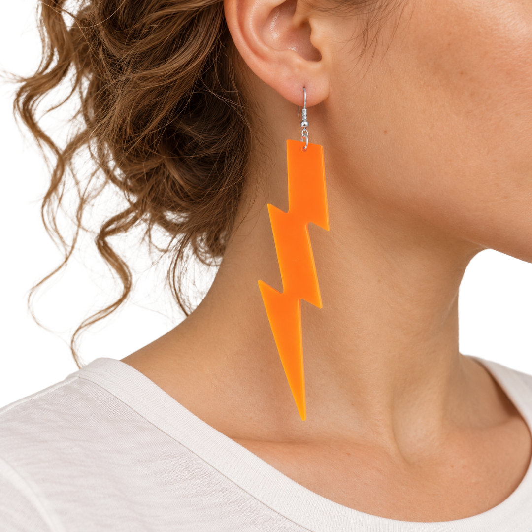 Neon Blitz Ohrringe Orange