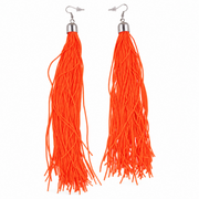 Neon Quasten Ohrringe Orange