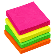 Neon Servietten Farbmix 80 Stück